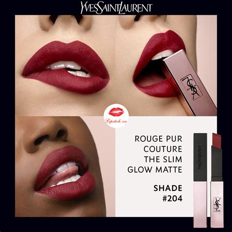 ysl couture matt 204|Yves Saint Laurent Beaute Rouge Pur Couture The Slim Glow .